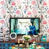 Retro American Style Pastoral Wallpaper 3D Embossed Flowers Non-Woven Wall Paper For Living Room TV Sofa Background Wall Decor