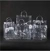 New Fashion PVC Women Clear Bag Transparent Tote Design Cosmetic Shoulder Hangbags Storage Bags for Work Stadium Approved