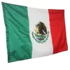 Mexico Banner 3ft x 5ft hängande flagga polyester mexikansk nationell flaggbanner utomhus inomhus 150x90 cm för firande