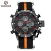 GOLDENHOUR extérieur toile hommes montre Reloj Hombre automatique Sport multifonction montres militaire mâle horloge Relogio Masculino276g