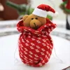 Decorazioni natalizie 2021 Borsa di mele Babbo Natale Pupazzo di neve Alce Orso Regalo Regalo di caramelle1