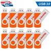 10X Orange 16GB USB 3.0 Flash Drives Metal Rotating Flash Pen Drive Thumb Memory Stick Enough Storage for Computer Macbook Tablet Laptop