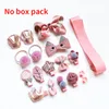 Raindo 18 Pcs/Box Children Cute Hair Accessories Set Baby Fabric Bow Flower Hairpins Barrettes Hairclips Girls Headdress Gift Wholesale