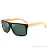 Óculos de sol Botern masculinos de bambu Glases top plang retângulo Placitc Frame com templo de madeira Eyewear EUA EUA Japão AU Estados Unidos