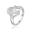 free shipping Epacket DHL Plated sterling silver Flower zircon ring DASR414 US size 8; women's 925 silver plate With Side Stones Rings