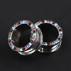 Oormeters tunnels vlees tunnel piercing expanders mannen vrouwen roestvrij lichaam sieraden kristallen oorring stretching 64pcs6142487