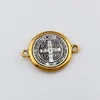 30Pcs Catholic St Benedict Cross Connector For Jewelry Making Bracelet DIY Accessories 34.2x25.8mm F-63