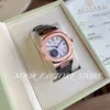 3 Cores Rose Gold Luxury Factory 40mm Sports Elegant Series 5711 Cal 324 S C Movimento automático Correia de couro longa Men310u