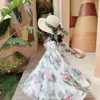 Nowy Summer Beach Dress Moda Baby Girl Flowers Dress Kids Party Dress Toddler Girls Outwear Spódnica Darmowa Wysyłka