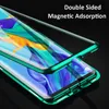 360 volle magnetische doppelseitige Glas Metall Stoßstange Telefon Fall für Huawei Ehre P30 Pro Mate 20 X P20 NOVA 5 Hinweis 10 9X 20 8X Cover4264177