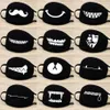 Lovely Smile Cartoon Mouth Mask Anti Dust Warm Cotton Face Mask Muffle Respirato for Boy and Girl Black White Free Shipping