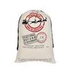 1pc Weihnachtsgeschenk Sankt Sacks Kordelzug Canvas Santa Sack Weihnachten Tasche Big Claus Gift Bag NO.1