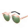 2019 Новый раунд стимпанк солнцезащитные очки для мужчин и женщин Стильная Уличная мода Sunglass Unisex Eyewear óculos De Sol