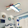 Lâmpadas de lustre de luxo para meninas menino menino quarto azul avião luz shade iluminação lâmpada luminária