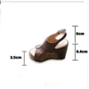 Los deslizadores del verano de Europa / América del talón cómodo retro plataforma de la cuña sandalias de tamaño grande 35-44 sandalias