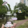 유리 물 파이프 (717)를 노란색 레드 Domeless 석영 루비 손톱 25mm CAD 루비 석영 폭행 열 변색 버킷 코어 에반 쇼어 네일