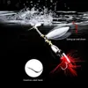 HENGJIA 1Pcs Spinner Bait 8.2cm 7g Spoon Lures Metal Fishing Lure Bass Hard Bait With Red Feather Treble Hooks