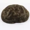 Eversilky Brown Gray Mono Lace Toupees Hand Tied Hairpieces Human Hair Replacement Toupees Men hair wigs Toupee1121184