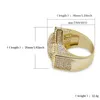 Luxury Designer Jewelry Mens Rings Gold Silver Hip Hop Jewelry Wedding Engagement Ring Iced Out Bling Diamond Championship Star DJ Fashion