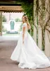 Simple A-line Lace Satin Modest Wedding Dress With Cap Sleeves Women Informal Bridal Gowns Modest High Quality Custom Made