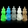 8.2'' Bear water pipe silicone smoking bong Dab Rig Glass with glass bowl smoking tobacco pipe Heady wax Oil Rigs bubbler Hookahs