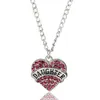 10 stile regalo per la festa della mamma Mamma Figlia Sorella Nonna Nana Zia Famiglia Collana Ciondolo a cuore in cristallo Collana con strass gioielli8306135