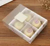 2019 Hot Sale 100pcs / Lot Transparent Frosted Cake Box Dessert Macarons Mooncakes Lådor Pastry Förpackning Boxar