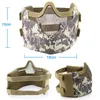 Outdoor Tactical Airsoft Maska Strzelanie Sprzęt ochronny V8 Metalowa siatka druciana Pół twarzy NO03-005