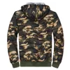 Plus Size Winter Heren Jas Camouflage Casual Rits Hooded Jacket Jas Soft Fleece Warm Thicken Heren Parka Overjas