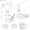 Um conjunto de botões de ajuste de ajustes de ajuste de Bass Guitar Tuning Black Bass Guitar