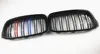 Car Grille F30 F31 F35 Glansig svart dubbel linje ABS för 3-serien Diamantstil 2012+ Framgaller M-färg