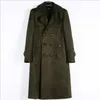 Trench primavera autunno Moda europea Esercito verde grigio Cappotto nero Camoscio cervo Abbigliamento uomo giacca a vento super lunga Indumento9544016