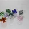 Färgad glas Carb Cap för Dabber Bubble Carb Caps för avfasad Kant Kvarts Banger Nails Glas Vatten Bongs DAB Oil Rigs