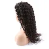 Greatremy Full Lace Wigs Deep Curly Wave Long Virgin Human Hair Natural Hairline Thick Bleached Knots Lace Front Wig for Black Women