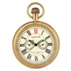 Antique Cuivre Londres Cadran Montres De Poche Automatique Mécanique Montre Squelette Horloge pour Hommes Femmes Pendentif Collier Chaîne Cadeau