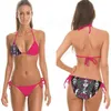 2020 Vintage Bikini ensemble drapeau américain rayé étoile serré drapeau américain plage Bikini deux pièces pansement rétro maillots de bain imprimé Chea5645380