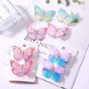 2Pcs / Set meninas borboleta Clipe colorido Sonho 3D borboleta Barrettes Crianças Bow mantilha crianças cute desenhador grampos de cabelo HHA643