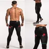 All'ingrosso-uomo e donna elegante retro rosa jeans neri abbigliamento da uomo designer pantaloni a matita strappati strappati