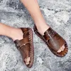 CYYTL Open Toe Hommes 2020 Sandales en cuir d'été Outddoor Beach Garden Chaussures Hommes Pantoufles Confort Sandalia Masculina1