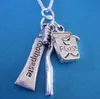 Hot Fashion Vintage Silver Alloy Dental Hygienist Tandkräm Tandborste Floss Charm Hänge Halsband Tröja Kedja Smycken Gåva - 9