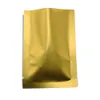 Sac en aluminium doré mat thermoscellé, 200 pièces, sac d'emballage ouvert sur le dessus, pochettes d'emballage de bonbons, de collations, de cosmétiques, masque, pochette d'emballage sous vide