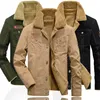 2019 Vinter män Bomber Jacka Coat Air Force Pilot Jacket Varm Fur Collar Male Tactical Militär Coat Plus Velvet Mens Jacket 5XL J1907112