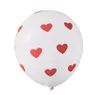Love Heart Latex Balony Drukowane Balon Czerwony Biały Ślub Hel Walentynki Walentynki Przyjęcie Urodzinowe Nadmuchiwane