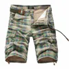 2 Colors Mens Shorts Dhgate Cargo Shorts Plaid Casual Cargo Pants With Pockets Athletic Short Pants Male Outdoor Beach Board