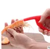 Быстрая Креветка Peelers Crevianers Creaken Colever Peel Устройство Креативное Кухня Приготовление пищи Оболочка Морепродукты Инструменты Легко используйте кухонный гаджет GB702