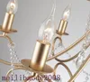 Nowoczesna lampa kryształowa żyrandol do salonu Luksusowe złote okrągłe drewniane żyrandole łańcucha ze stali nierdzewnej oświetlenie myy