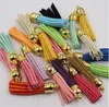 Wholesale Suede Tassel For Keychain Straps Jewelry Charms Leather Tassel 3.5cm DIY Jewelry Earring Making findings