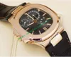 2023 Luksusowe zegarki nowe automatyczne 5712R-001 40 mm Mint Kompletny czarny skórzany pasek męskie zegarki męskie zegarki na rękę