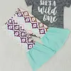 Kids Boutique Clothing Summer Baby Girl Tshirt Bell Bottom Outfits Toddler Girls Clothes Set Milk Silk Kids Summer Outfits Sa9373914