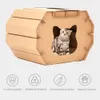 Stone DIY Cat House Doratowane papierowe zarysowania zarząd